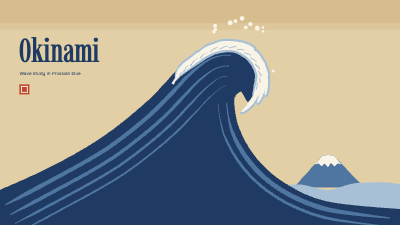 Okinami Wave Desktop Wallpaper template preview