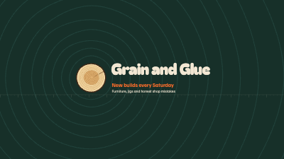 Grain and Glue Woodworking YouTube Channel Art template preview