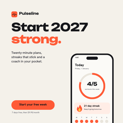 Pulseline Fitness App New Year Ad Set template preview