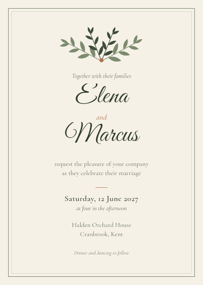 Botanical Wedding Suite template preview