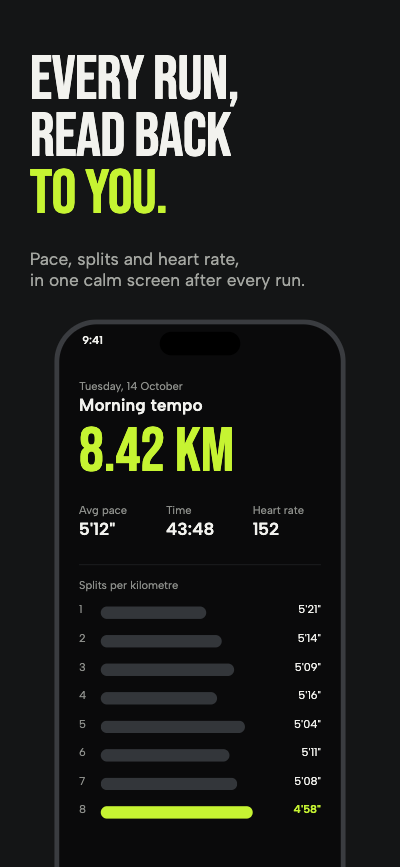 Heatline Run Tracker App Screenshots template preview