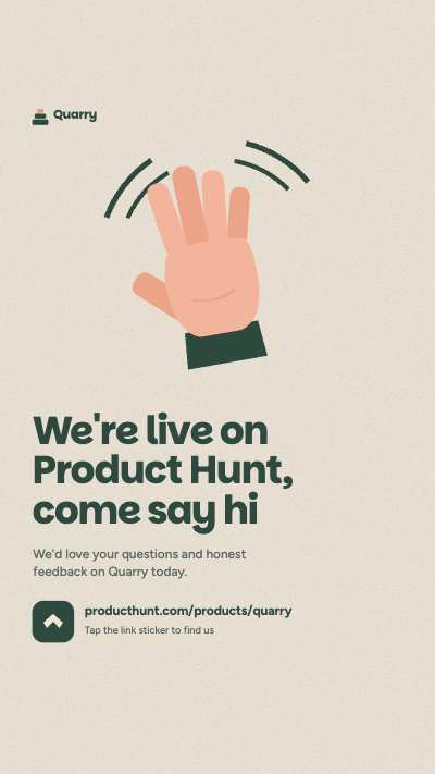 Quarry Come Say Hi Upvote Reminder Set template preview