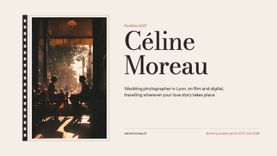 Céline Moreau Wedding Photographer Portfolio template preview
