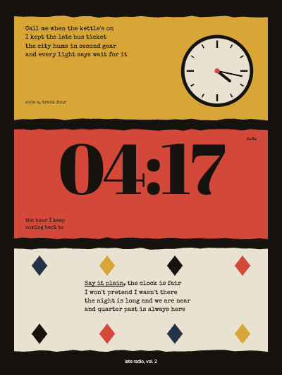 Quarter Past Torn Lyric Poster template preview