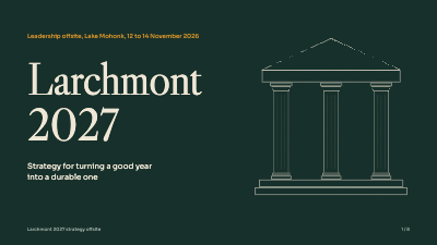 Larchmont 2027 Strategy Offsite Deck template preview