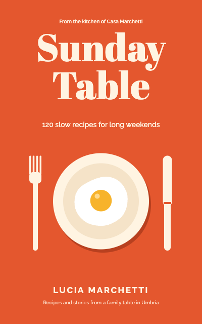 Sunday Table Cookbook Cover template preview