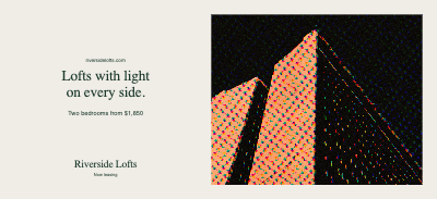 Riverside Lofts Now Leasing Billboard template preview