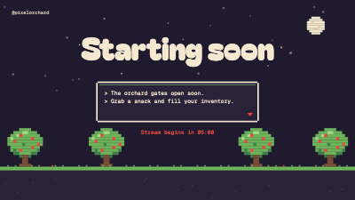 Pixel Orchard Retro RPG Stream Kit template preview