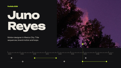 Juno Reyes Motion Designer Portfolio template preview