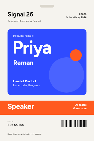 Signal Summit Delegate Pass template preview