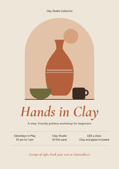 Pottery Workshop Poster template preview