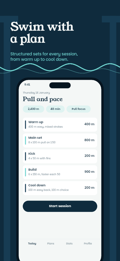 Lapline Swim Workout App Screenshots template preview