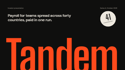 Tandem Pitch Deck template preview