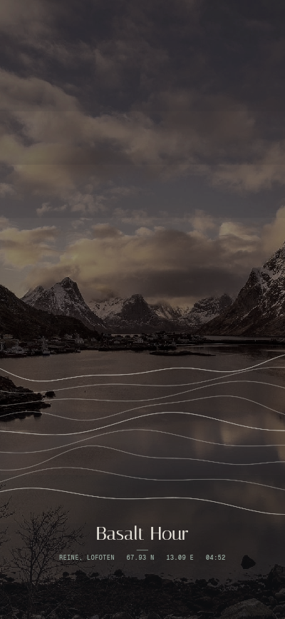 Basalt Hour Lofoten Phone Wallpaper template preview
