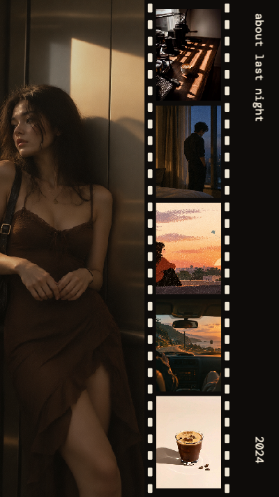 About Last Night Film Strip template preview