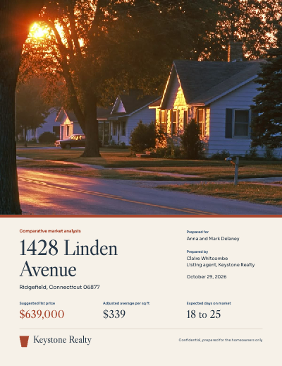 Keystone Realty Comparative Market Analysis Report template preview