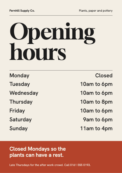 Fernhill Retail Shop Sign Set template preview