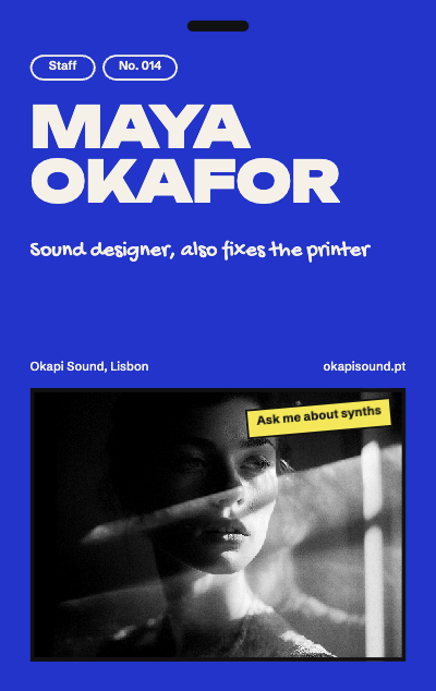 Okapi Sound Staff Badges template preview