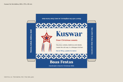 Kuswar Goan Christmas Sweets Box template preview