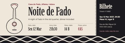Casa do Fado Alfama Night Ticket template preview