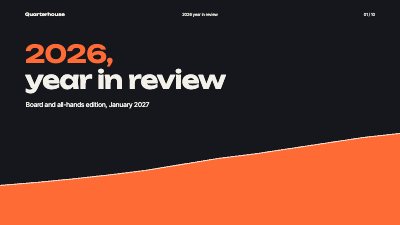 Quarterhouse 2026 Year in Review Deck template preview