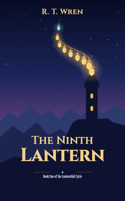 The Ninth Lantern Epic Fantasy Cover template preview