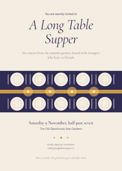 Long Table Supper template preview