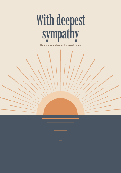 Golden Hour Sympathy Card template preview