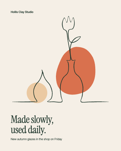Hollis Clay Single Line Still Life Post template preview