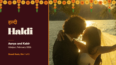 Shaadi Reels Indian Wedding Film Thumbnails template preview