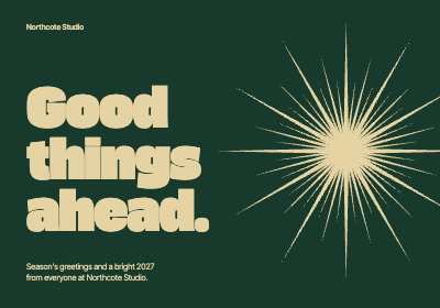 Northcote Studio Corporate Holiday Card template preview