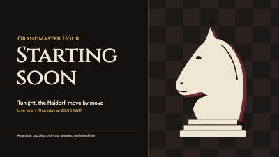 Grandmaster Hour Chess Stream Kit template preview