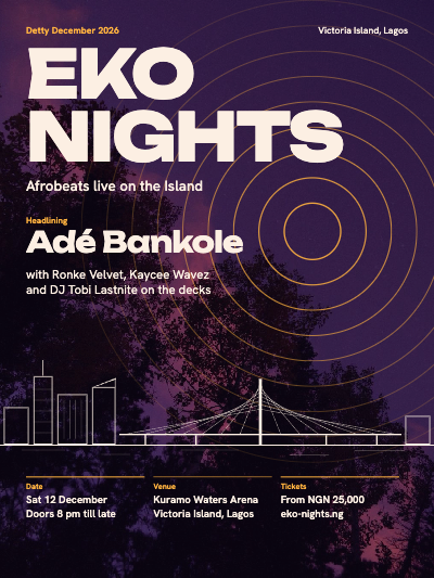 Eko Nights Afrobeats Live Poster template preview