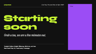 Juniperdusk Twitch Screens template preview