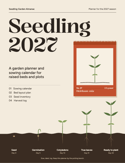 Seedling 2027 Garden Planner and Sowing Calendar template preview
