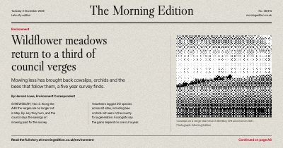 Morning Edition Broadsheet Article Share Cards template preview