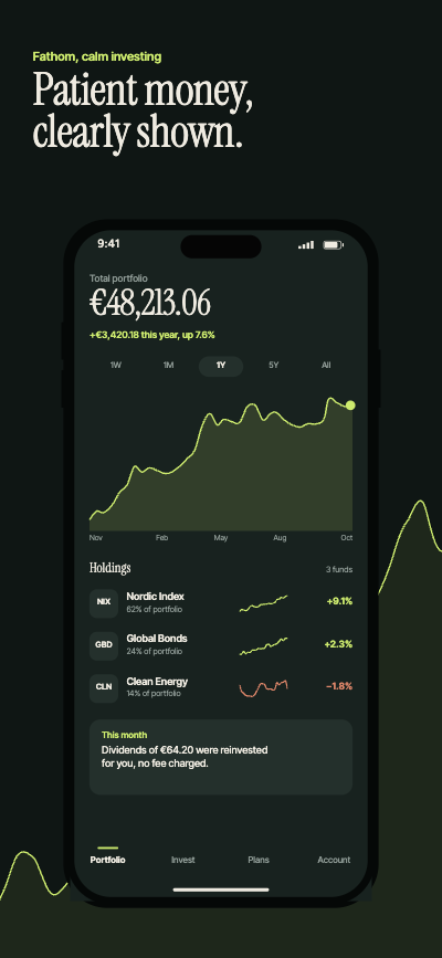 Fathom Investing App Screenshots template preview
