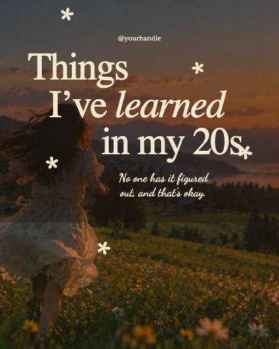 Things I Learned Social Post template preview