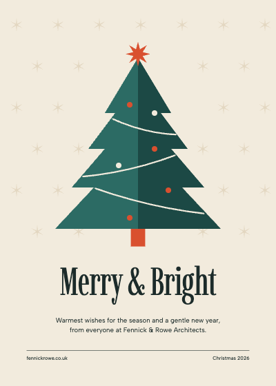 Faceted Fir Christmas Card template preview