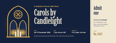 St Aldhelm's Carols by Candlelight Ticket template preview