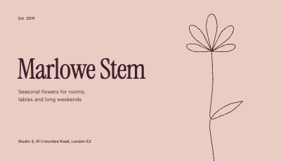 Marlowe Stem Florist Business Card template preview