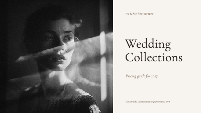 Wedding Photography Pricing Guide template preview