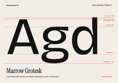 Kerning and Co Typeface Specimen Book template preview