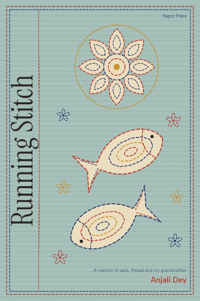 Running Stitch Kantha Memoir Cover template preview