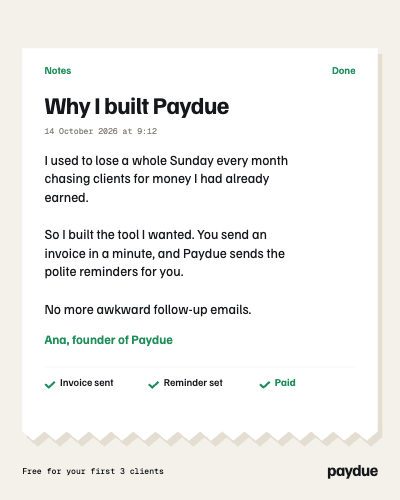 Paydue Invoicing App Meta Ad Set template preview