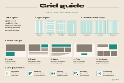 Grid Guide Sheet template preview