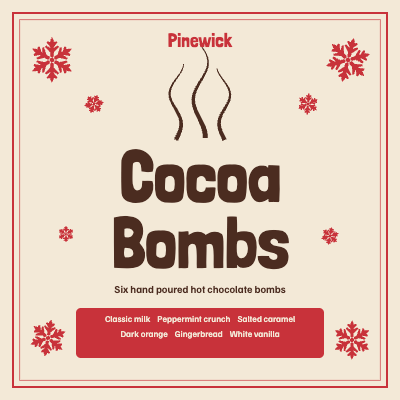 Pinewick Cocoa Bombs Gift Box template preview
