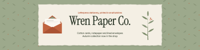 Wren Paper Co Stationery Etsy Shop Banner Set template preview