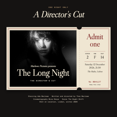 Director's Cut Cinema Ticket Photo Frame template preview