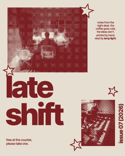 Late Shift Halftone Zine Poster template preview